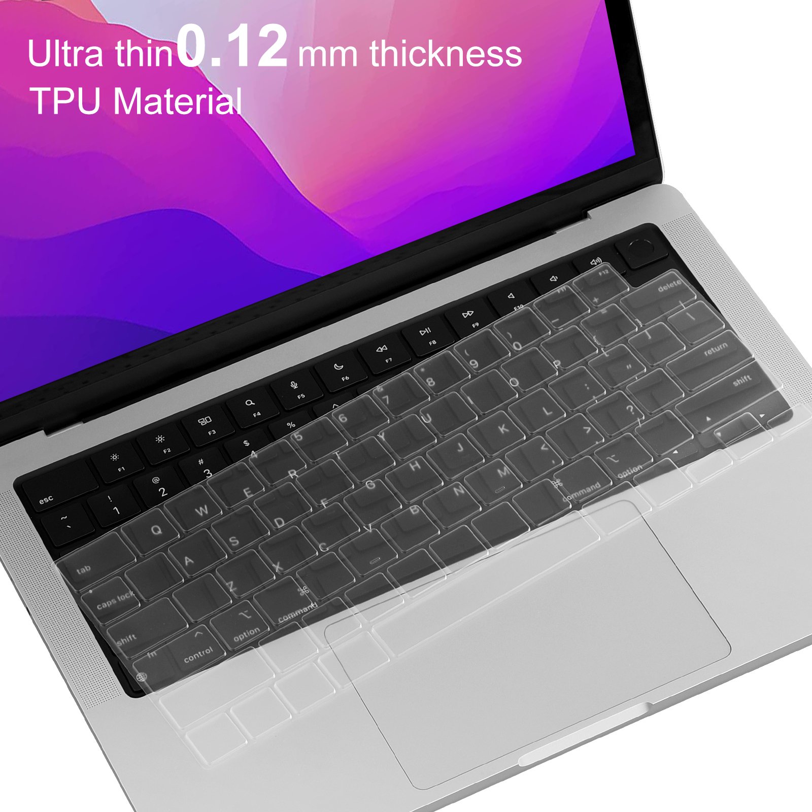 Us Version Keyboard Cover Soft Tpu Skin Protector Case For Macbook Pro 14 Pro 16 Air13.6 Tpu Hard Keyboard Cover