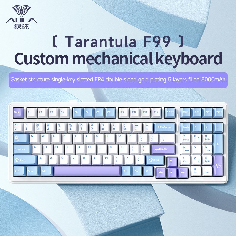 AULA F99 customized mechanical keyboard gateway structure full key hot plug wireless the third mock examination game keyboard