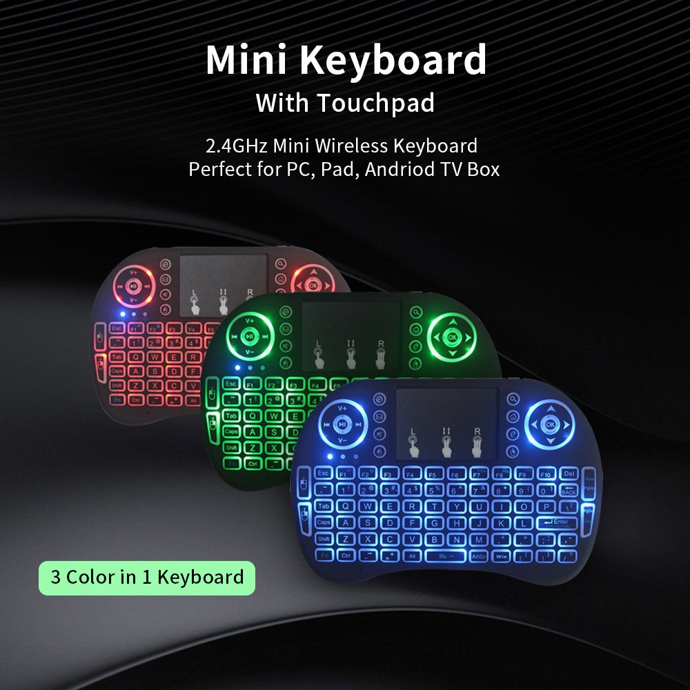 Topleo mini keyboard rii i8 2.4g backlights arabic remote control i8 portable backlit wireless mini keyboard