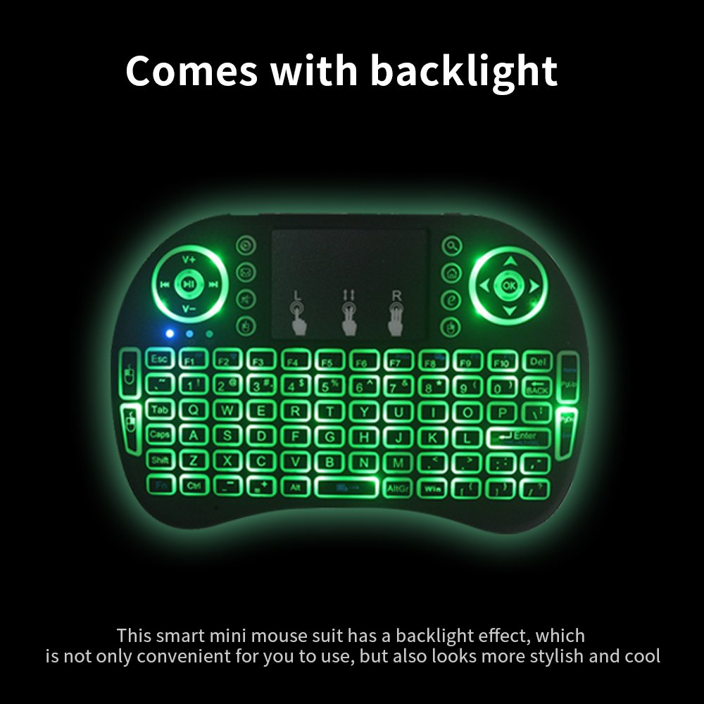 Topleo mini keyboard rii i8 2.4g backlights arabic remote control i8 portable backlit wireless mini keyboard