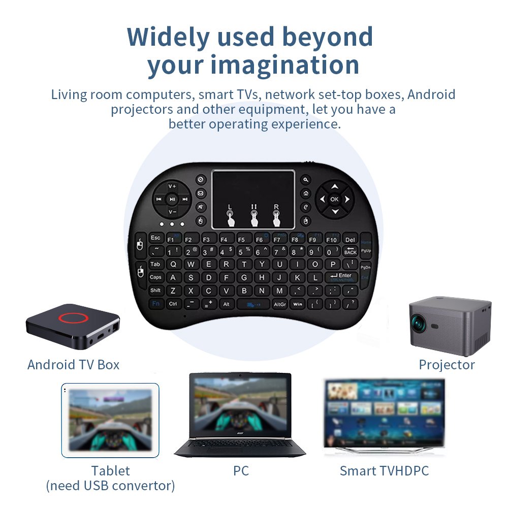 Topleo mini keyboard rii i8 2.4g backlights arabic remote control i8 portable backlit wireless mini keyboard