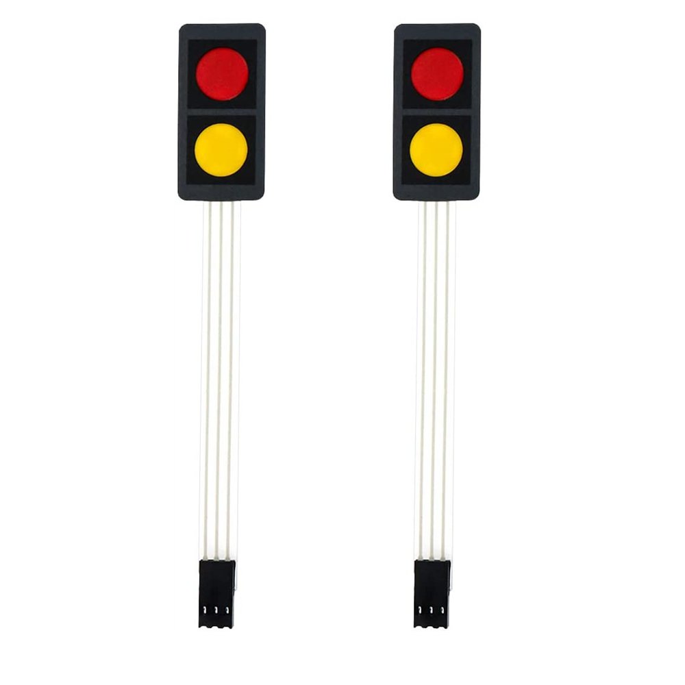 Keys Membrane Switch Keypad Custom 2pcs 2 Matrix DIY Keyboard Red/yellow 2 Buttons Screen Printing PET OEM Rohs Metal Dome