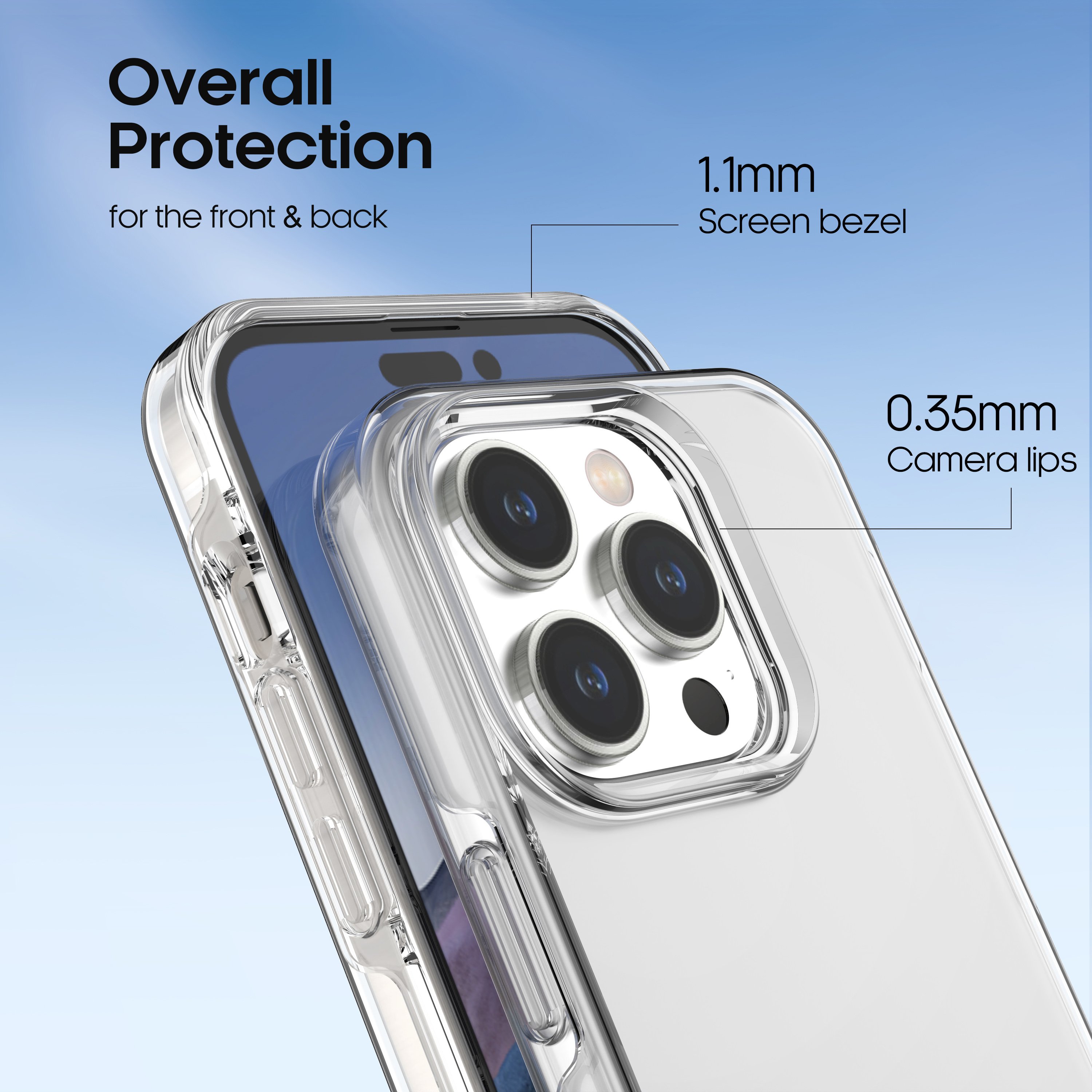 Hot Selling TPU UV-hardened Neo Hybrid Case Transparent PC Phone Cover For Iphone 14 Pro Max Accept Sample
