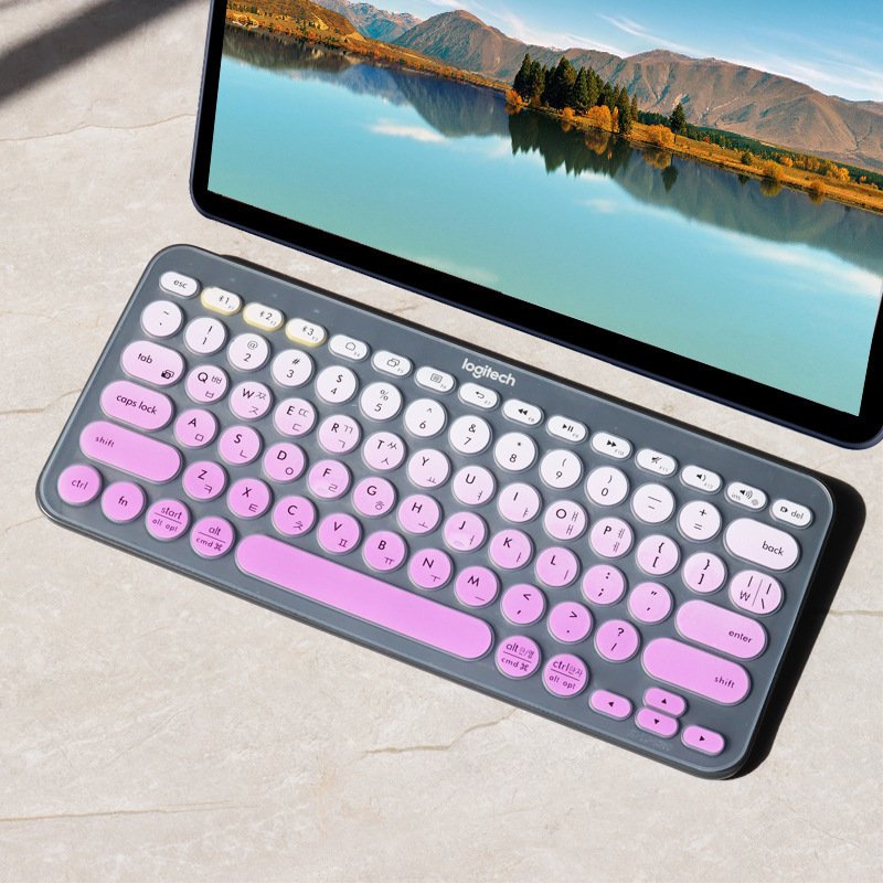 Custom Korean Language Keyboard Protector For Logitech K380 Keyboard Waterproof Colorful Keyboard Film