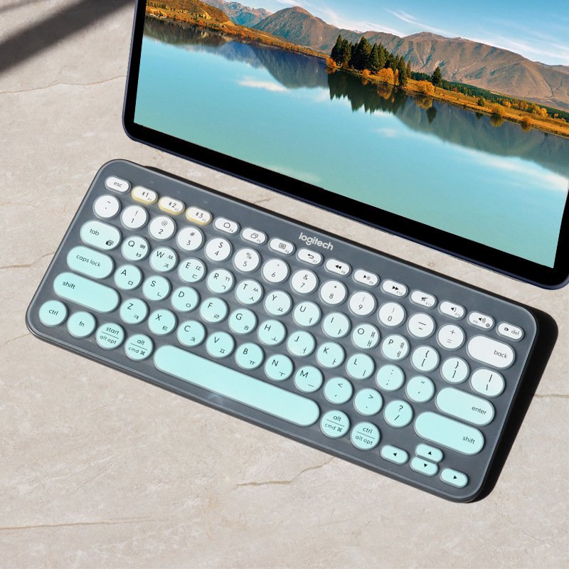 Custom Korean Language Keyboard Protector For Logitech K380 Keyboard Waterproof Colorful Keyboard Film