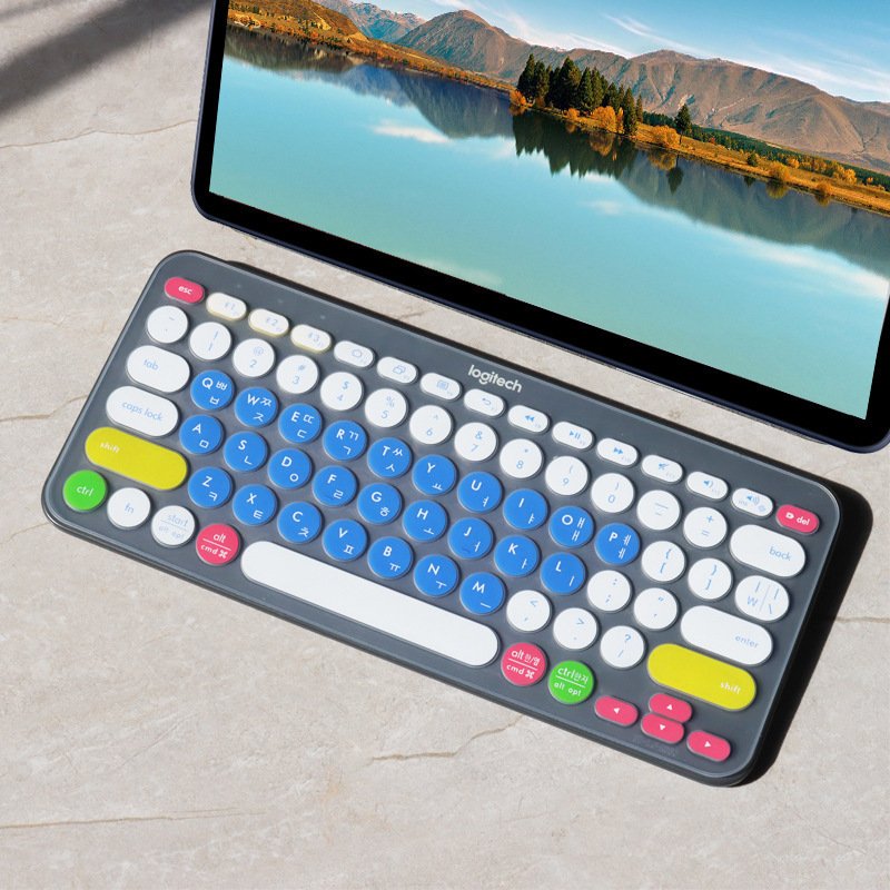 Custom Korean Language Keyboard Protector For Logitech K380 Keyboard Waterproof Colorful Keyboard Film