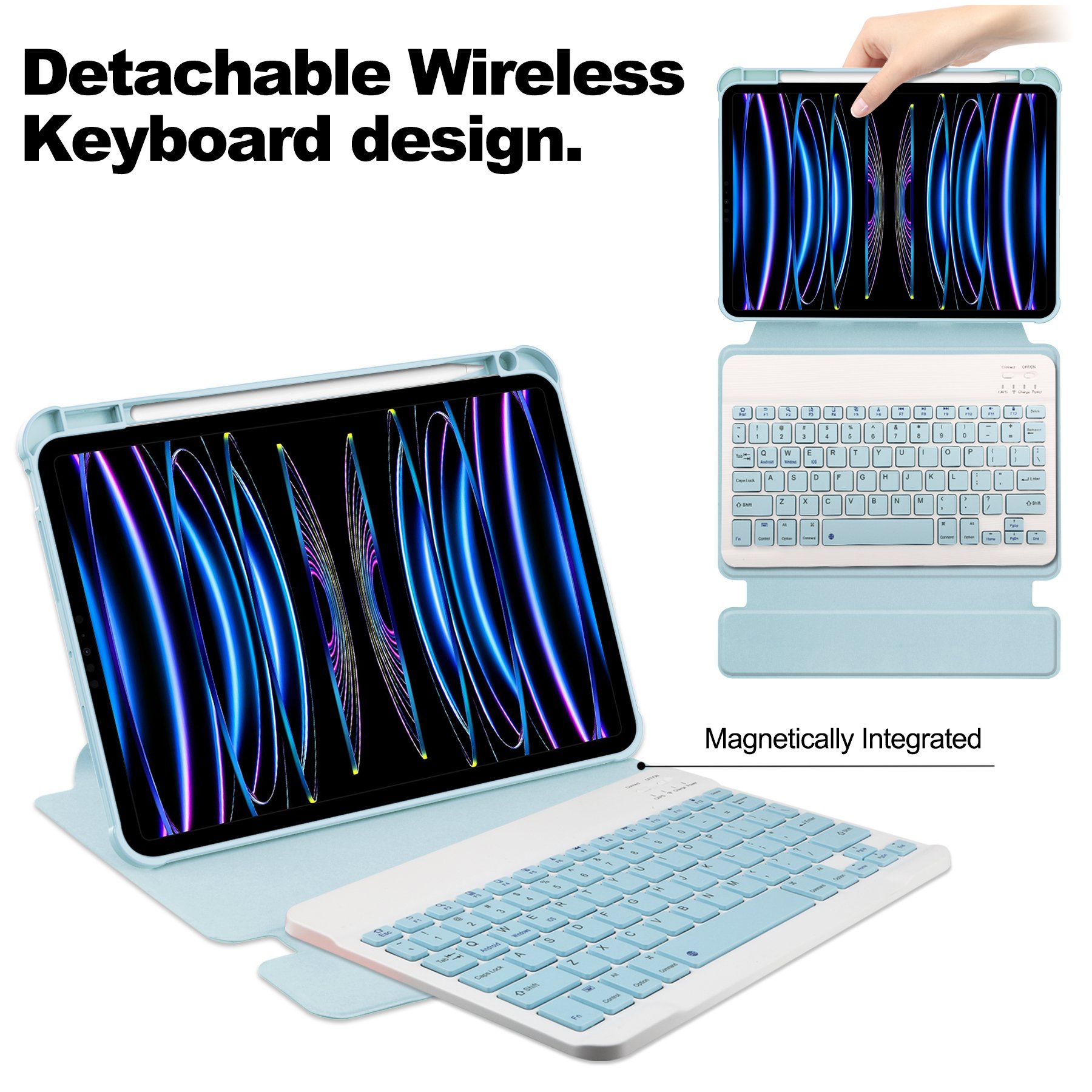 Hot selling 11 inch Wireless Keyboard Protective Case Cover 11" Backlight Touchpad For iPad Pro 11 2024