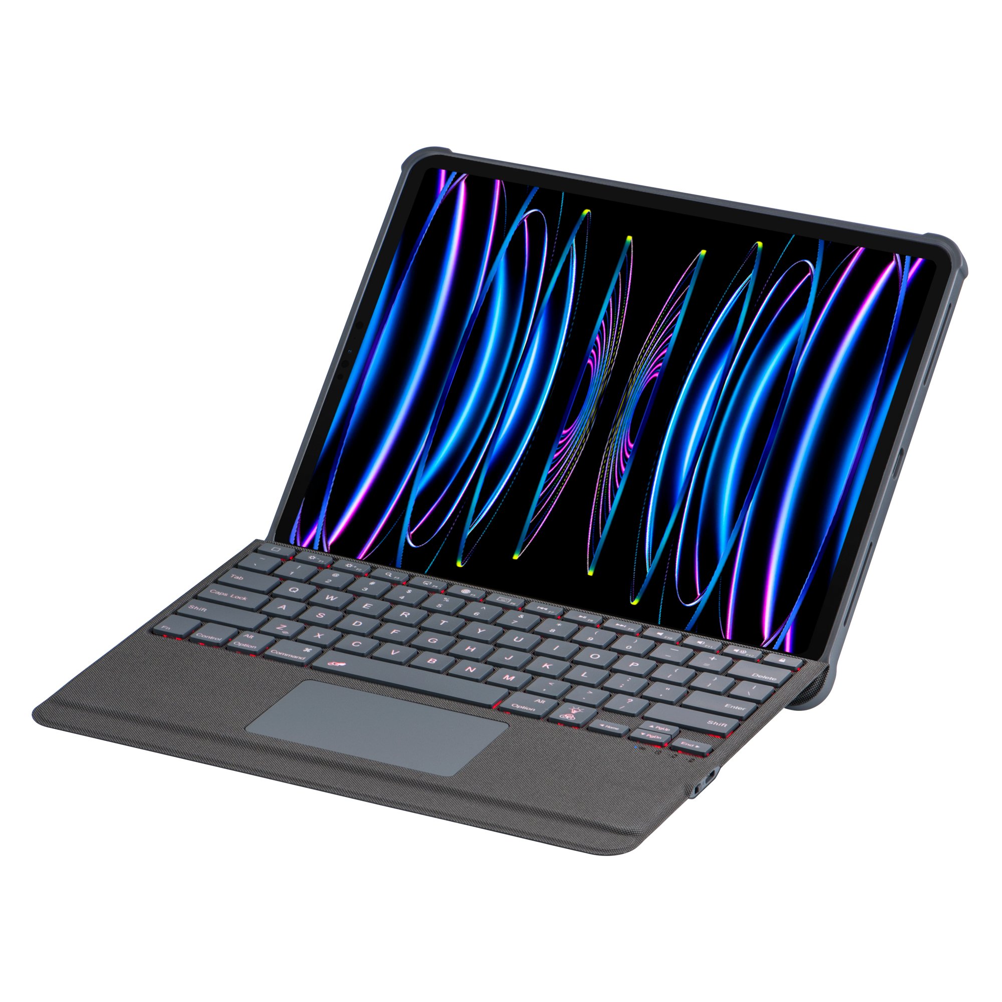 2021 New Wireless Gaming Cover for iPad Keyboard Case 12.9 2020 2018 with Touchpad Pencil Holder 7 RGB LED Backlight Colors