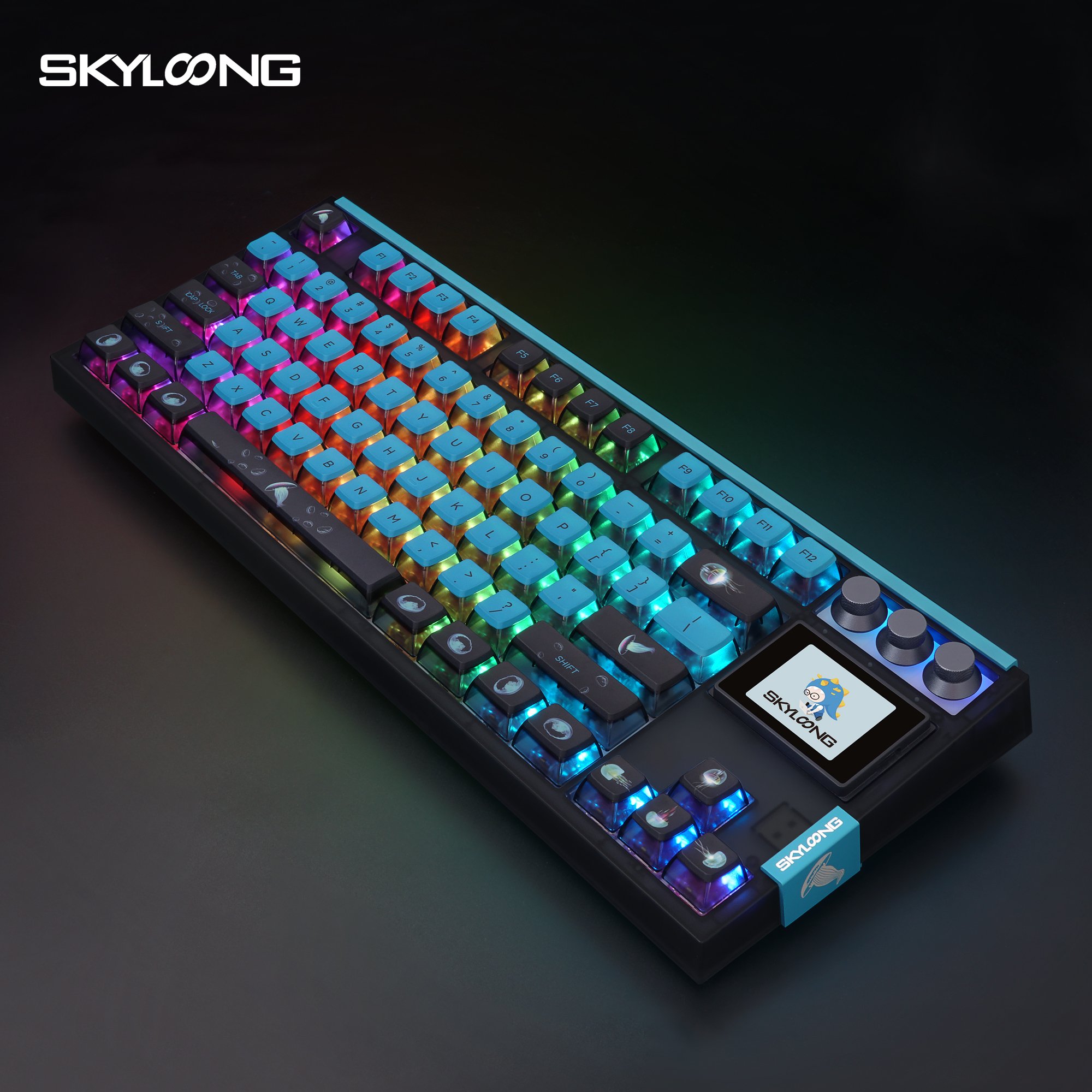 SKYLOONG GK87PRO newest hotswappable 2.4GHZ BT wireless gaming RGB kailh switch 80% TKL 87keys mechanical keyboard