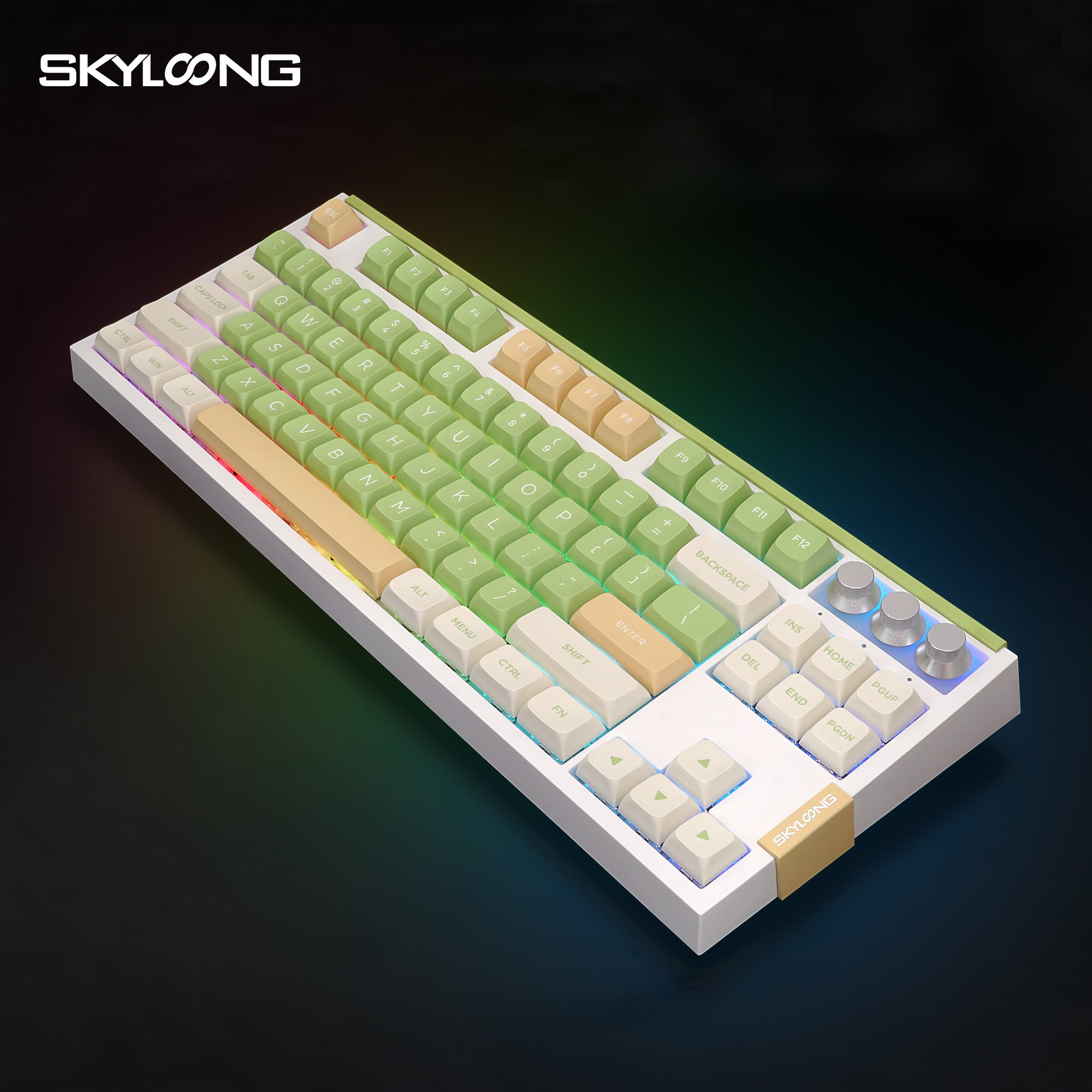 SKYLOONG GK87PRO newest hotswappable 2.4GHZ BT wireless gaming RGB kailh switch 80% TKL 87keys mechanical keyboard