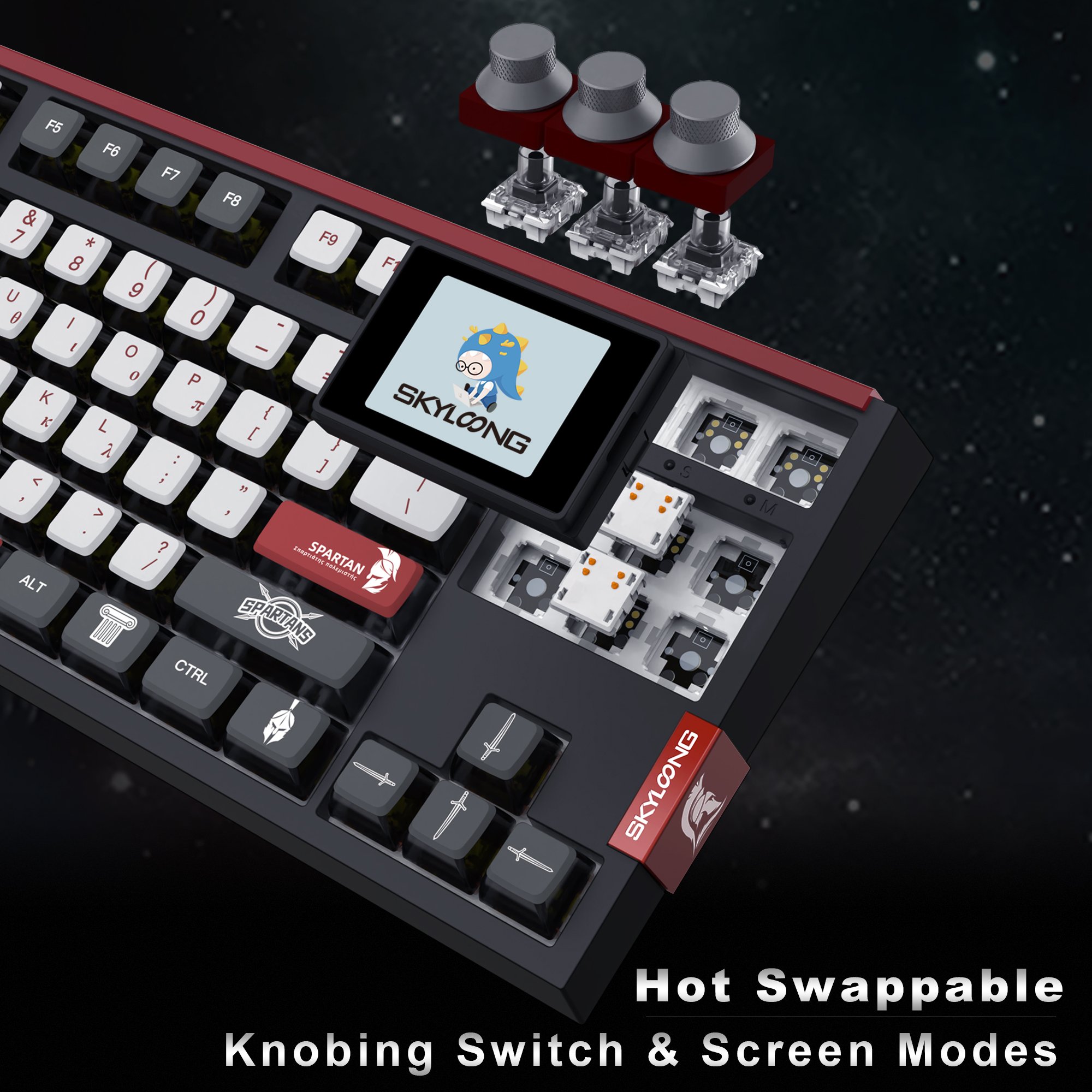 SKYLOONG GK87PRO newest hotswappable 2.4GHZ BT wireless gaming RGB kailh switch 80% TKL 87keys mechanical keyboard