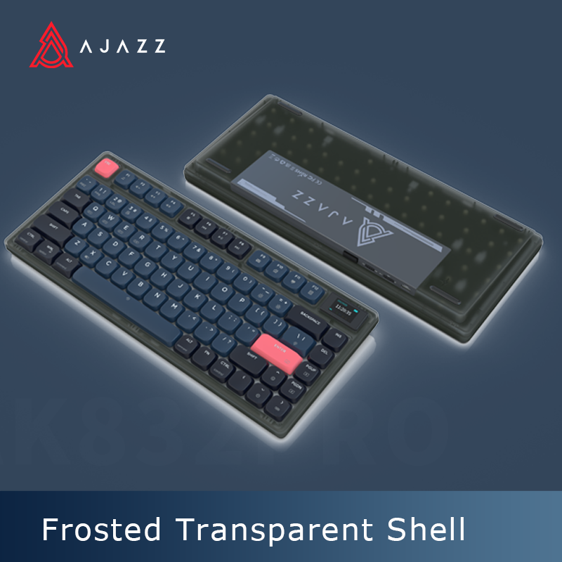 Ajazz AK832 83Keys Wireless BT Three-Mode With Keyboard Low Profile blue Switch For Office