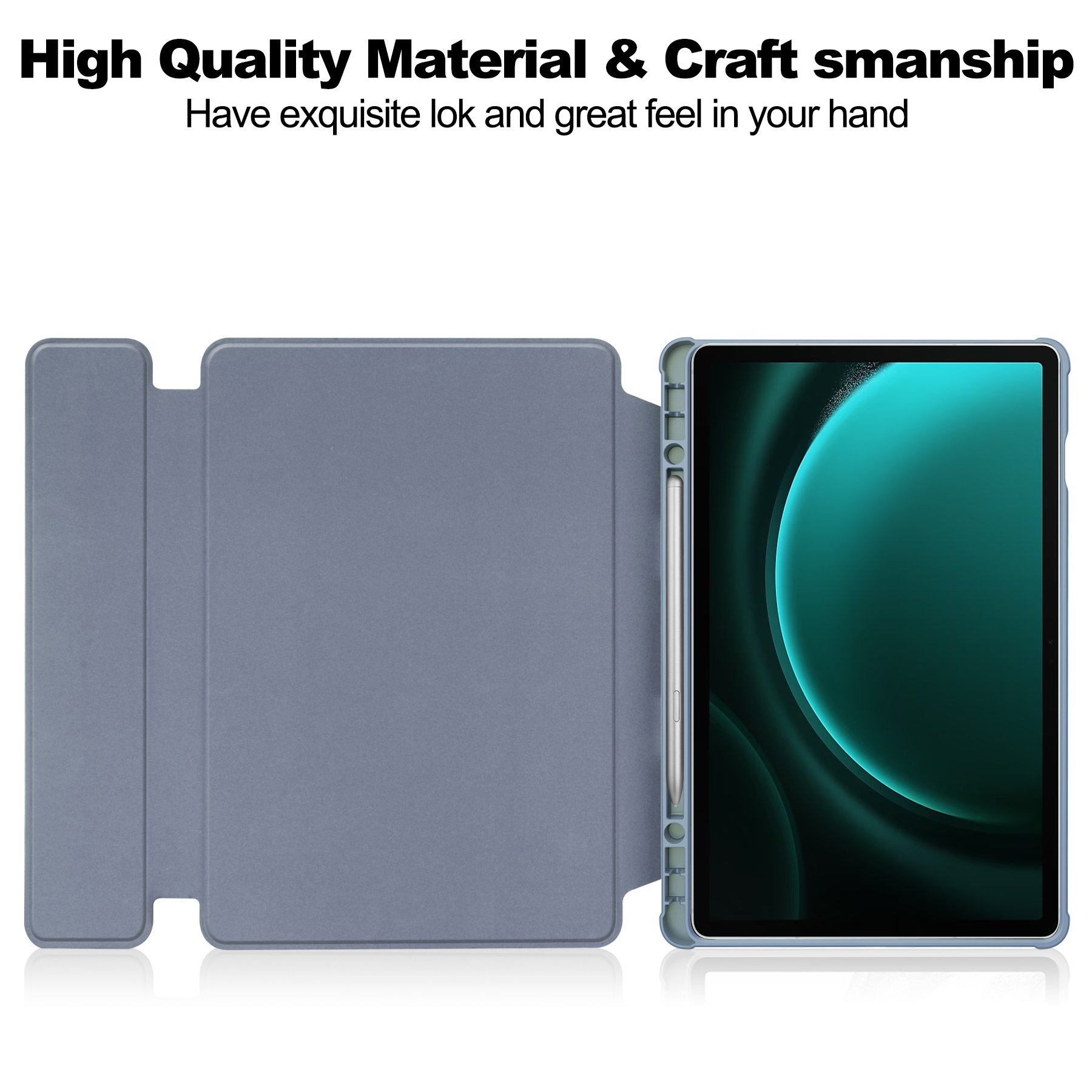 Magnetic Tablet Cover Case For Samsung Galaxy Tab S9 FE Plus 12.4 inch SM-X610 X616 With S Pen Slot Wireless Keyboard