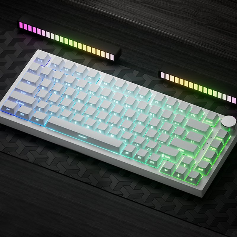 Classic 75% Simple Design Wireless Mechanical Keyboard Various Dazzling Lights 82 Keys Red Switch Computer Gaming Keyboard