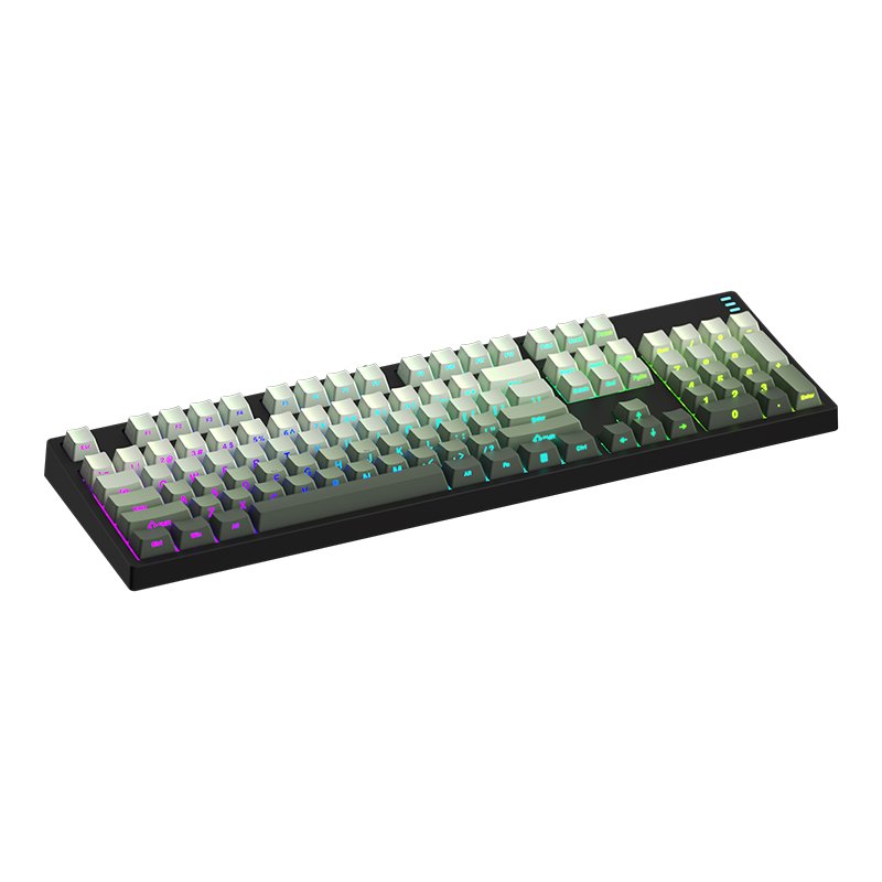 Gaming Keyboard 104 Keys Blue Switches Backlit Keyboard for Gamer RGB Laptop Black
