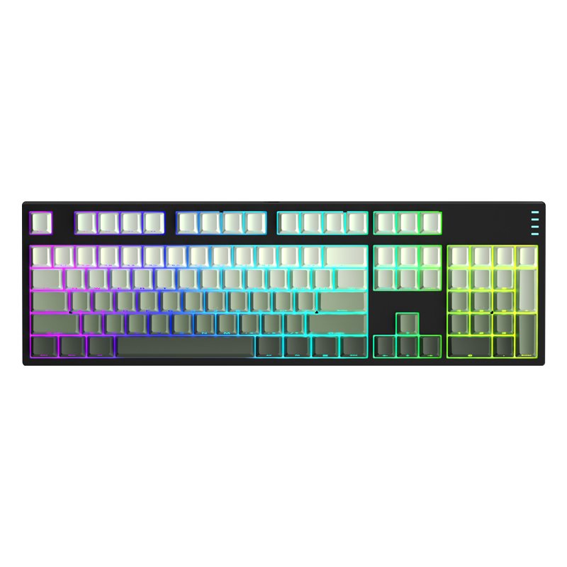 Gaming Keyboard 104 Keys Blue Switches Backlit Keyboard for Gamer RGB Laptop Black