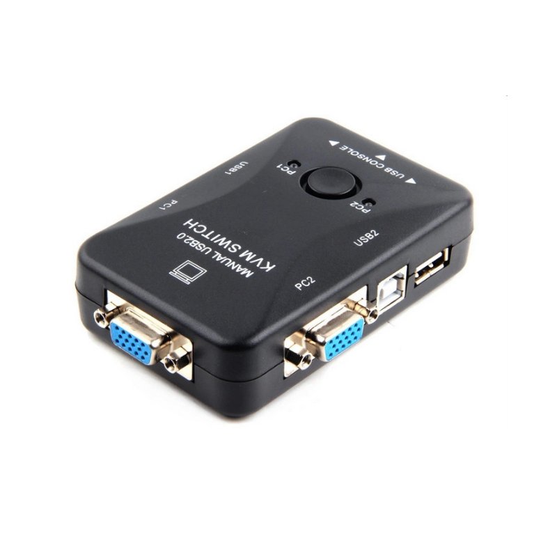 Good quality 2 port kvm VGA Switch box 1920 X 1440 usb 2.0 kvm switch vga for sale