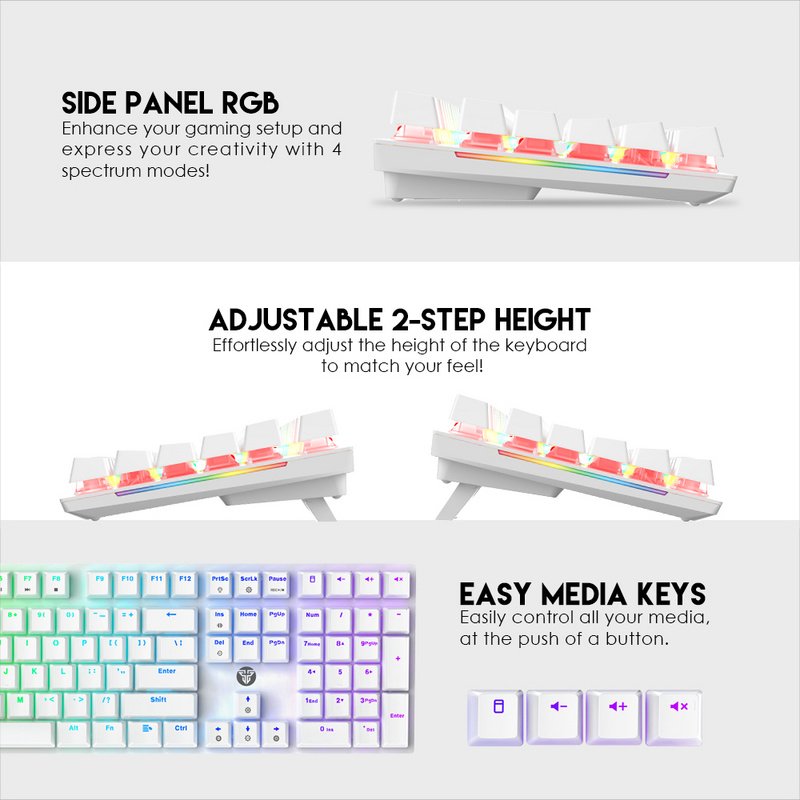 Fantech MK855 Hot-swappable LED Productivity Mechanical Keyboard