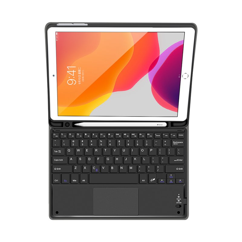 For iPad 10.2" 7 8 9 th Generation wireless Keyboard Case touchpad 10.2 Folio Case wireless magnetic cover factory wholesales