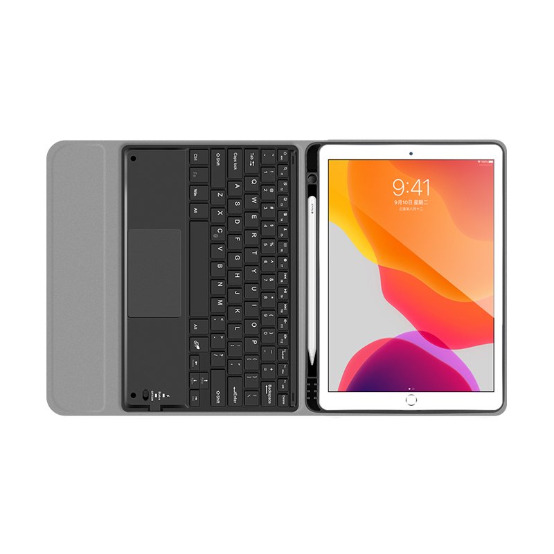 For iPad 10.2" 7 8 9 th Generation wireless Keyboard Case touchpad 10.2 Folio Case wireless magnetic cover factory wholesales