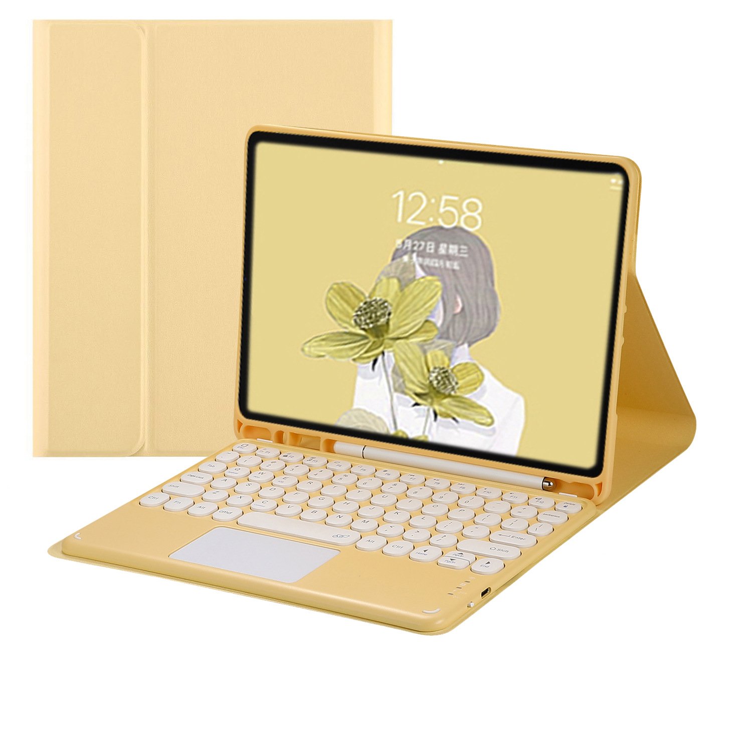 Magnetic Wireless Trackpad Keyboard Case for iPad 7/8/9 10.2" ipad10th gen 2022 10.9 inches Keyboard Tablet Case Cover
