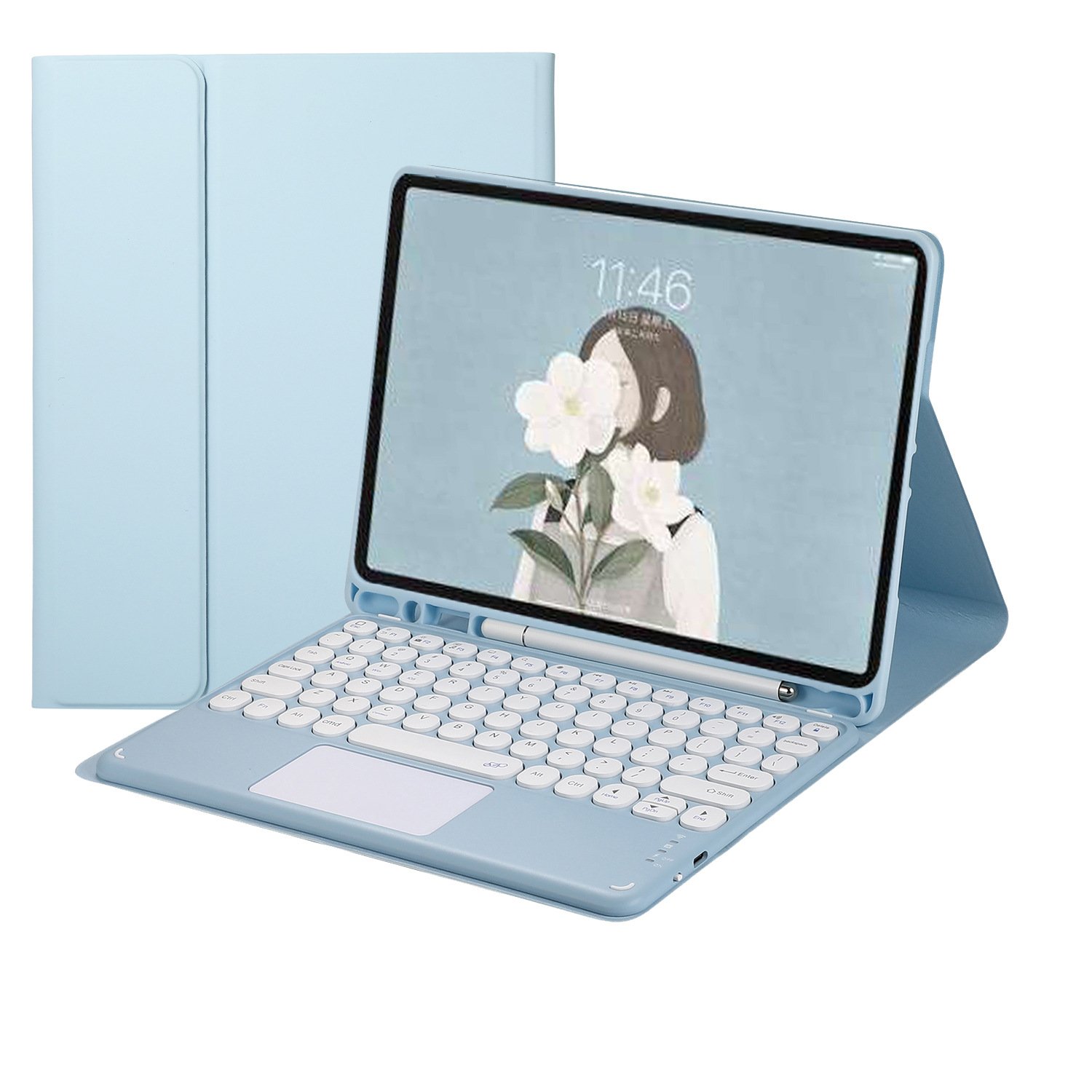 Magnetic Wireless Trackpad Keyboard Case for iPad 7/8/9 10.2" ipad10th gen 2022 10.9 inches Keyboard Tablet Case Cover