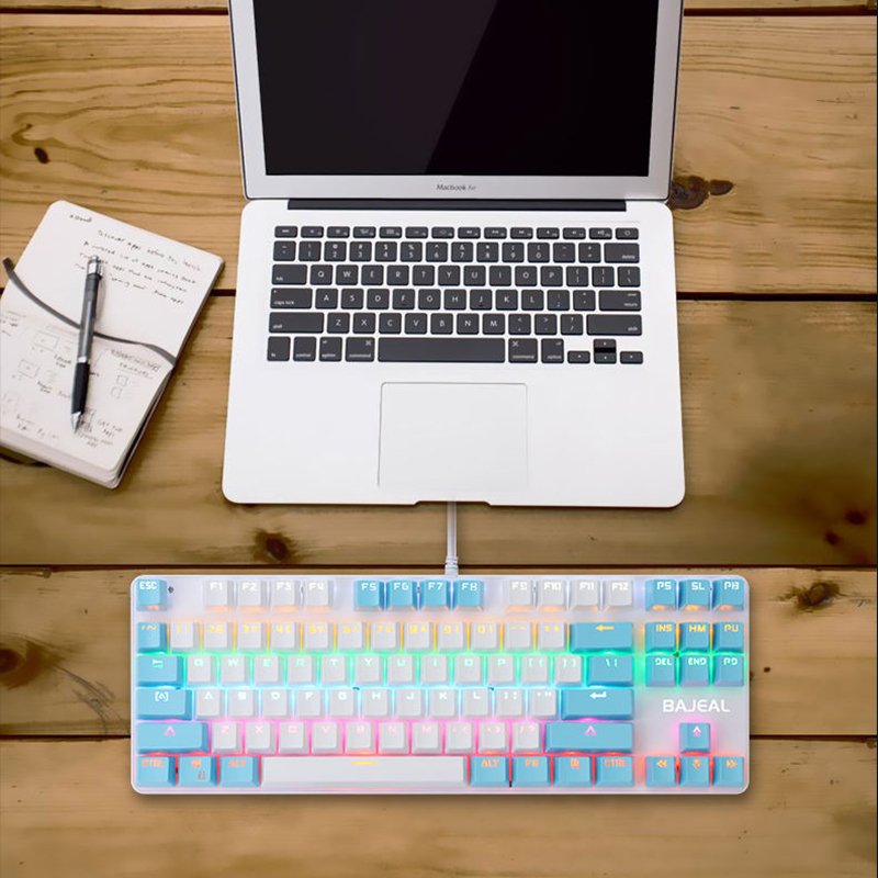 87 Keys wired rgb backlit mechanical gaming keyboard table wired keyboard wired mechanical keyboard rgb