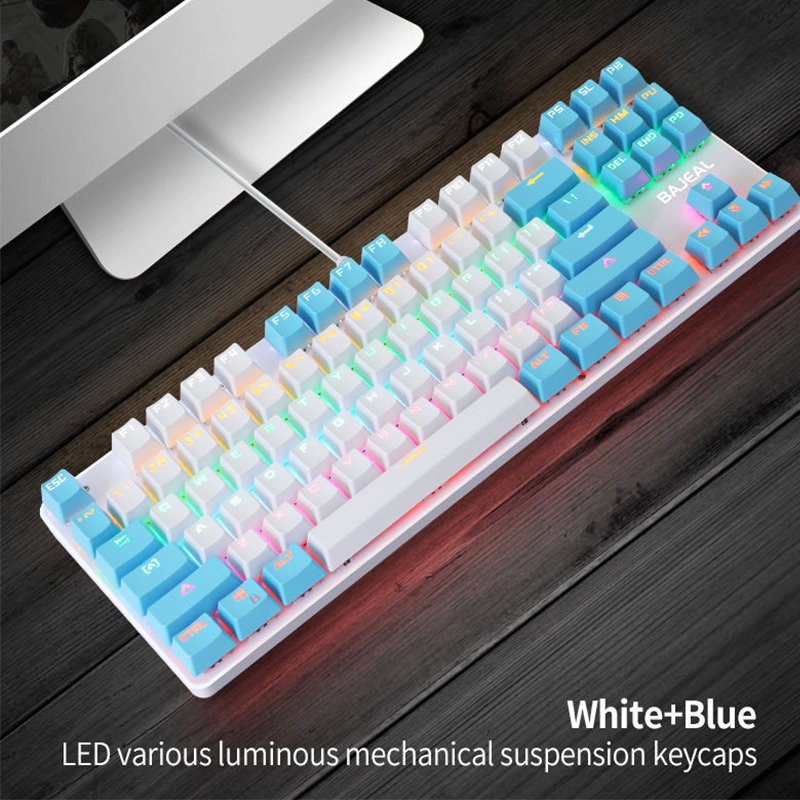 87 Keys wired rgb backlit mechanical gaming keyboard table wired keyboard wired mechanical keyboard rgb
