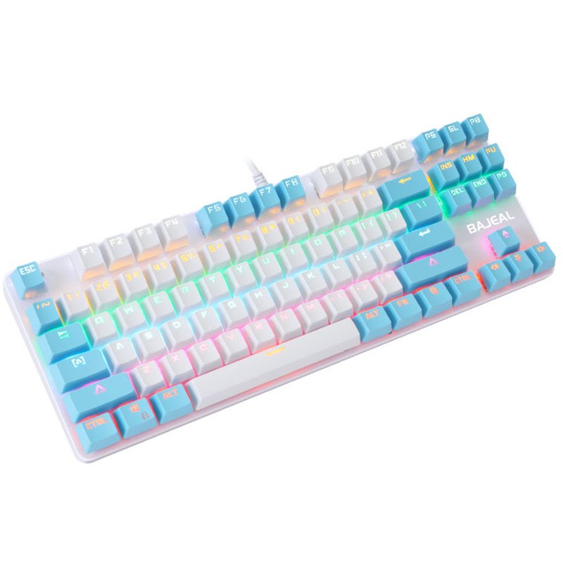 87 Keys wired rgb backlit mechanical gaming keyboard table wired keyboard wired mechanical keyboard rgb