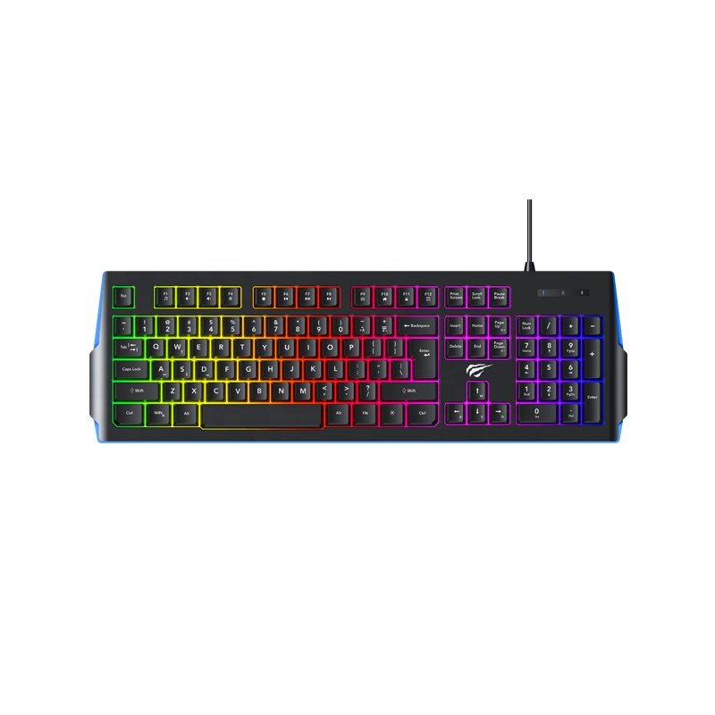 Kb866L Havit Cheap Customized Keyboard Office 19 Anti-Ghosting 104 Keys Rainbow Led Membrane Gaming Keyboard Computer