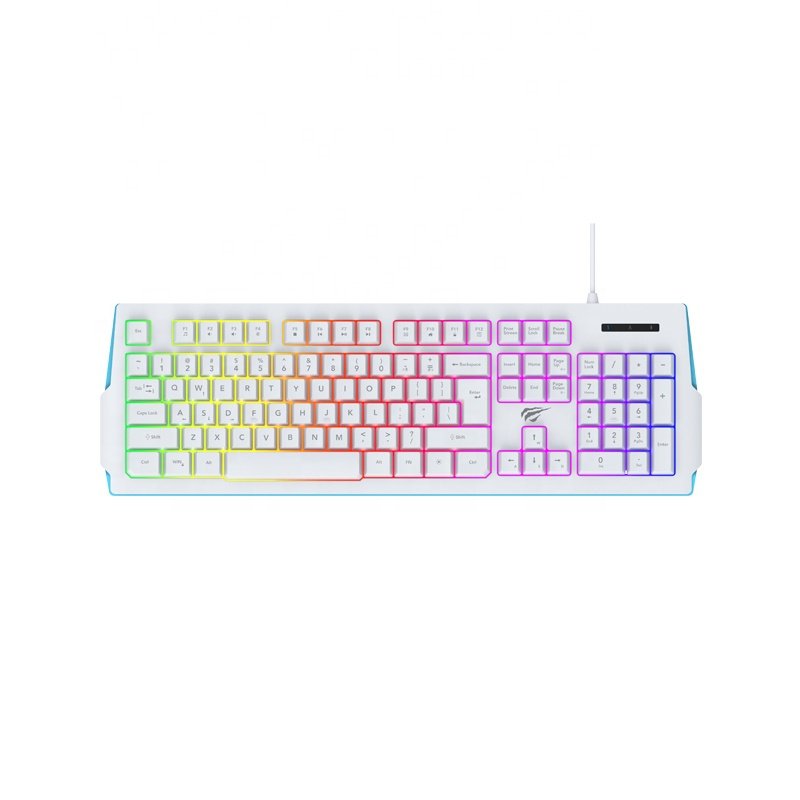 Kb866L Havit Cheap Customized Keyboard Office 19 Anti-Ghosting 104 Keys Rainbow Led Membrane Gaming Keyboard Computer