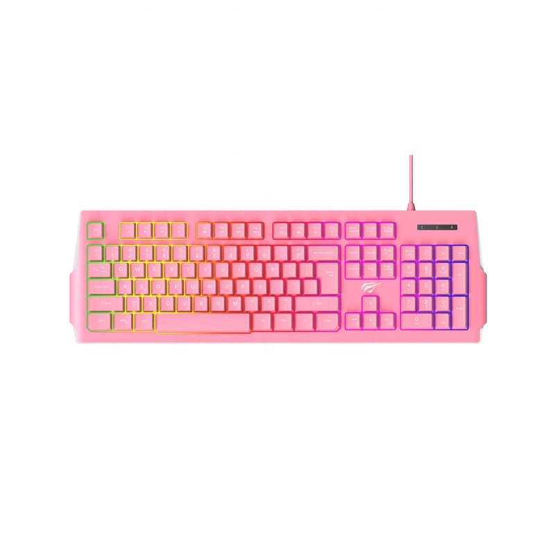 Kb866L Havit Cheap Customized Keyboard Office 19 Anti-Ghosting 104 Keys Rainbow Led Membrane Gaming Keyboard Computer