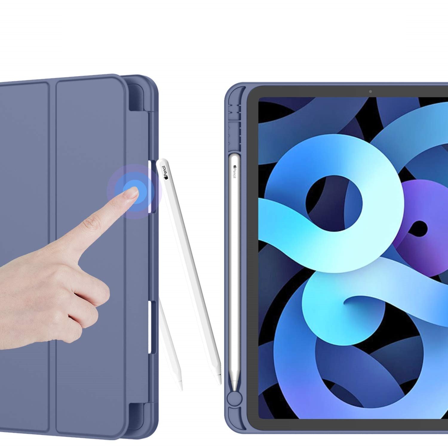 AMZ Hot Sale Case For Ipad 10th 2022,flip Leather Silicone Cover With Pen Slot For Ipad 10.2 Inch
