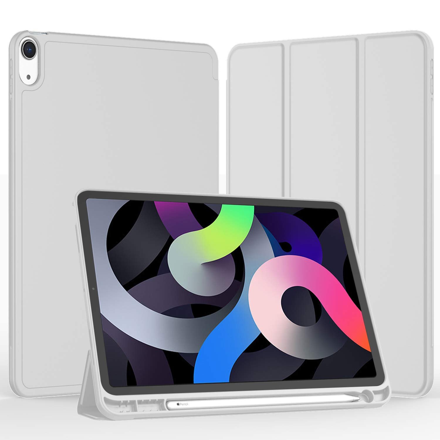 AMZ Hot Sale Case For Ipad 10th 2022,flip Leather Silicone Cover With Pen Slot For Ipad 10.2 Inch