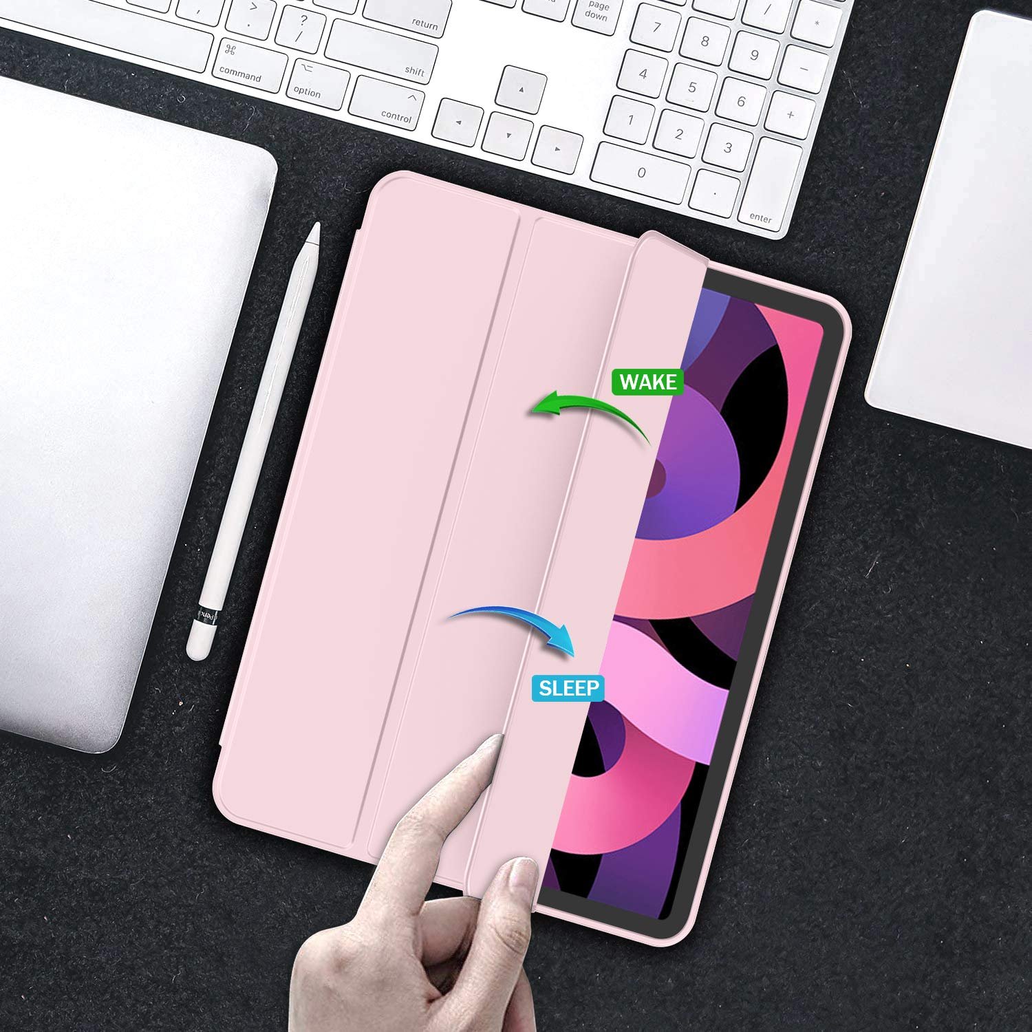 AMZ Hot Sale Case For Ipad 10th 2022,flip Leather Silicone Cover With Pen Slot For Ipad 10.2 Inch