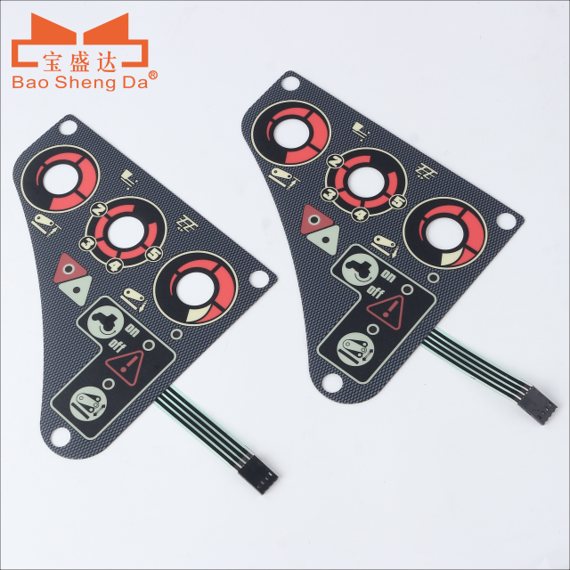 Customized size PC material button life million times membrane keypad membrane switch keyboard