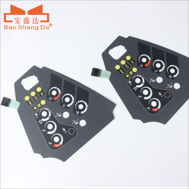 Customized size PC material button life million times membrane keypad membrane switch keyboard