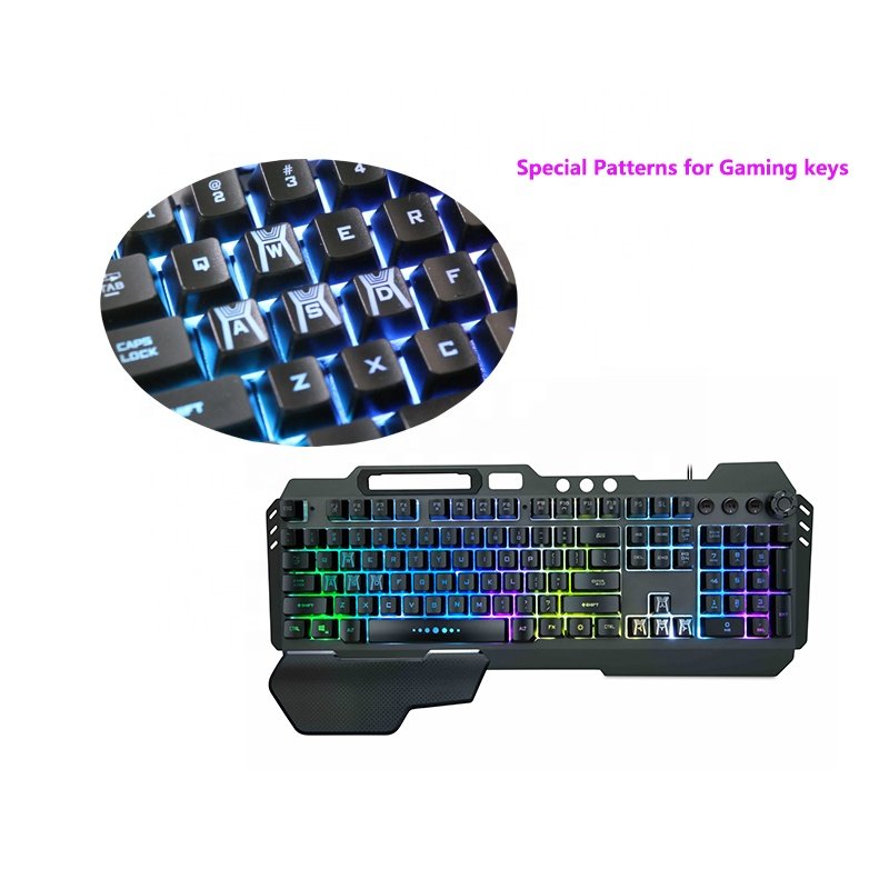LED Usb Membrane Keyboard Piano RGB Wired ABS Keycap+ Metal PVC Cable Ergonomic Keyboard Techno Camon 30 First USB Type a 1.5m