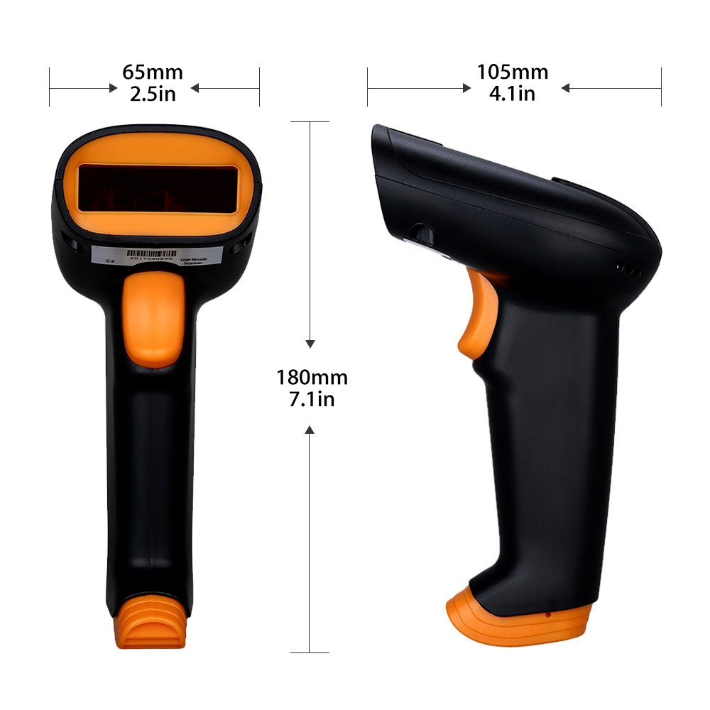 KEFAR 2.4G Barcode Scanner Wireless Wired 1D 2D QR Portable Handheld Bar Code Data Matrix Reader Multi Language Keyboard