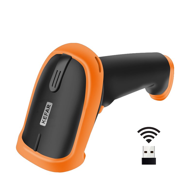 KEFAR 2.4G Barcode Scanner Wireless Wired 1D 2D QR Portable Handheld Bar Code Data Matrix Reader Multi Language Keyboard