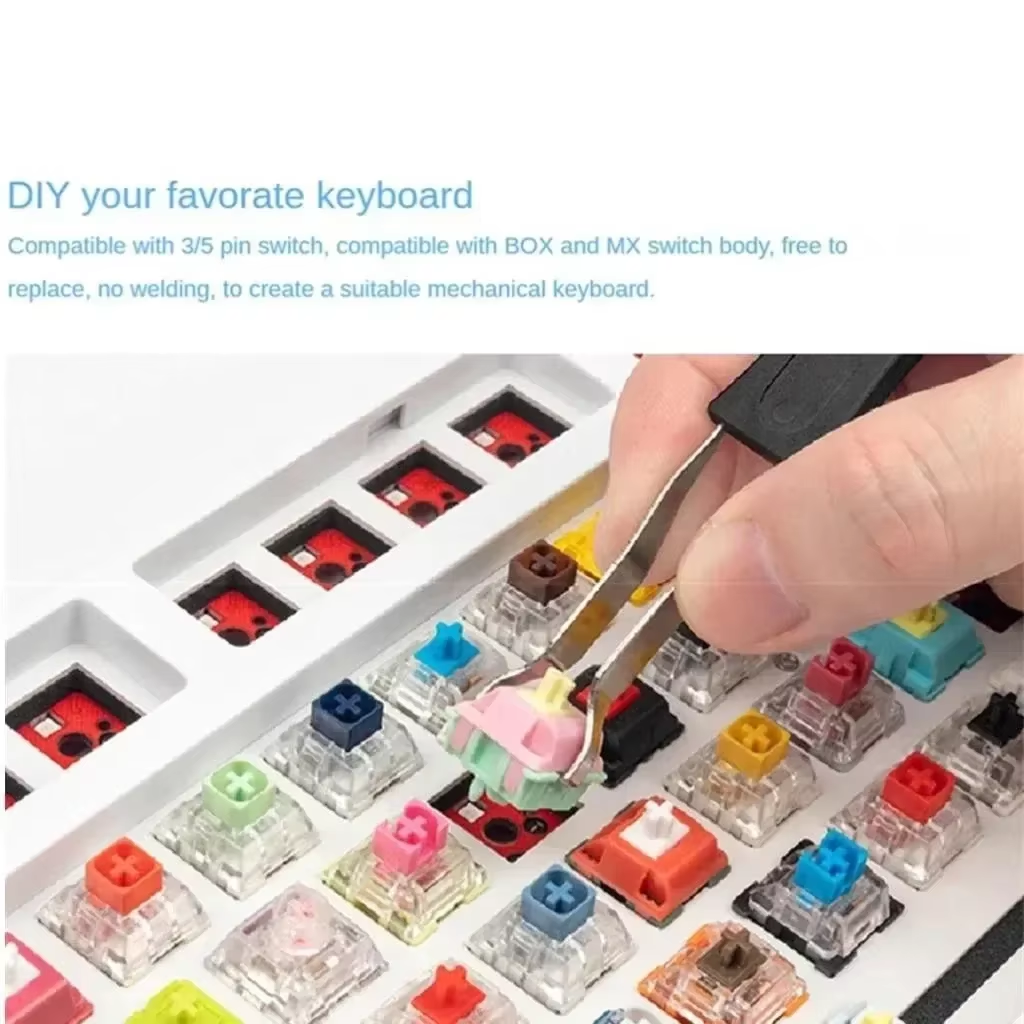 KC98 Pro Korean Mechanical Gaming Keyboard, 98 Keys RGB Backlit Programmable 96% Russian Computer Keyboard Cyrillic