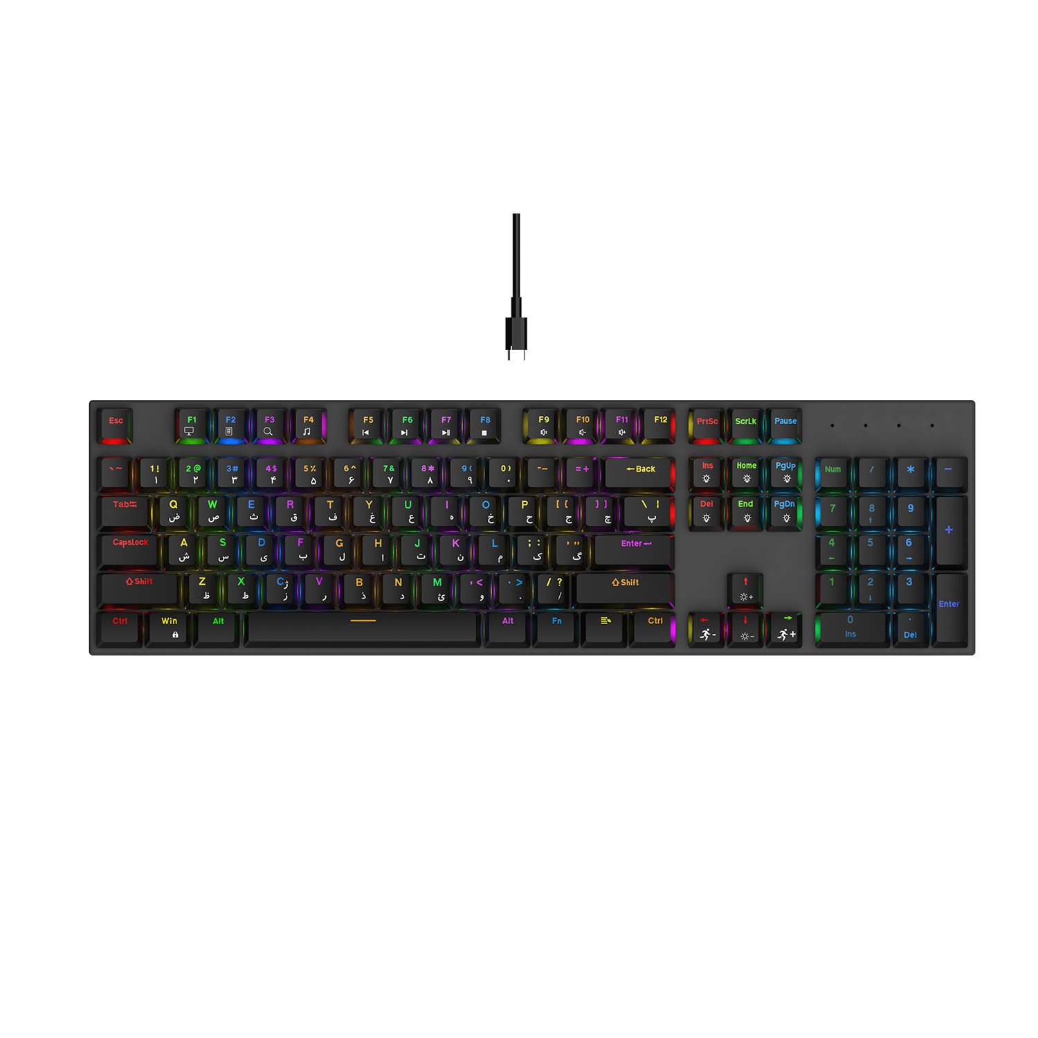 AIKUN GX9100 Wired RGB Backlight Gaming Keyboard Mechanical Switches Multimedia Full Size Keyboards