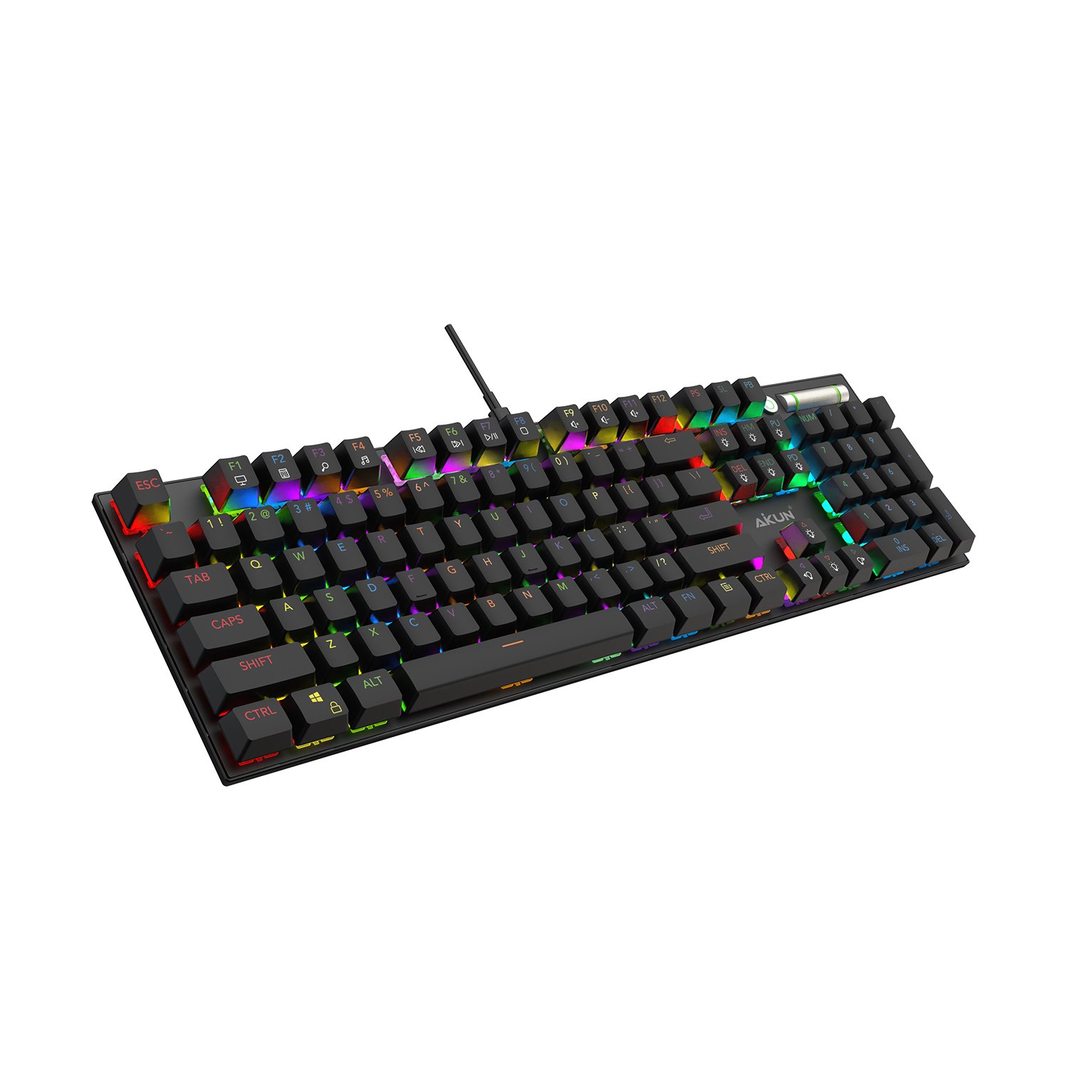 AIKUN GX9100 Wired RGB Backlight Gaming Keyboard Mechanical Switches Multimedia Full Size Keyboards