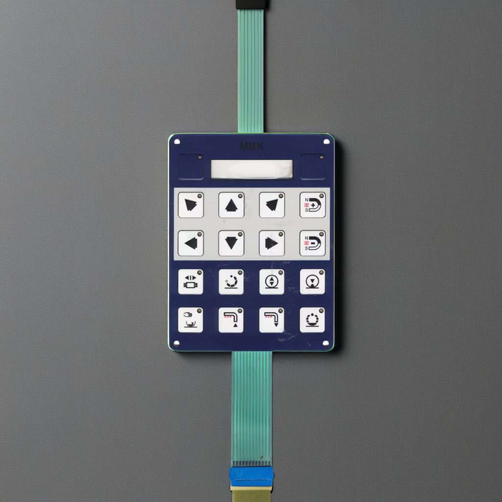 Custom Made 1 Row 4 Key Keyboard Membrane Switch Quality Golden Supplier with Metal Keypad Button One Button Design