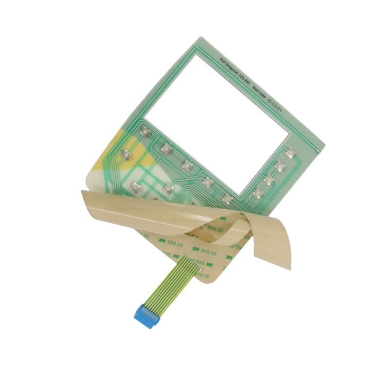 Custom Made 1 Row 4 Key Keyboard Membrane Switch Quality Golden Supplier with Metal Keypad Button One Button Design
