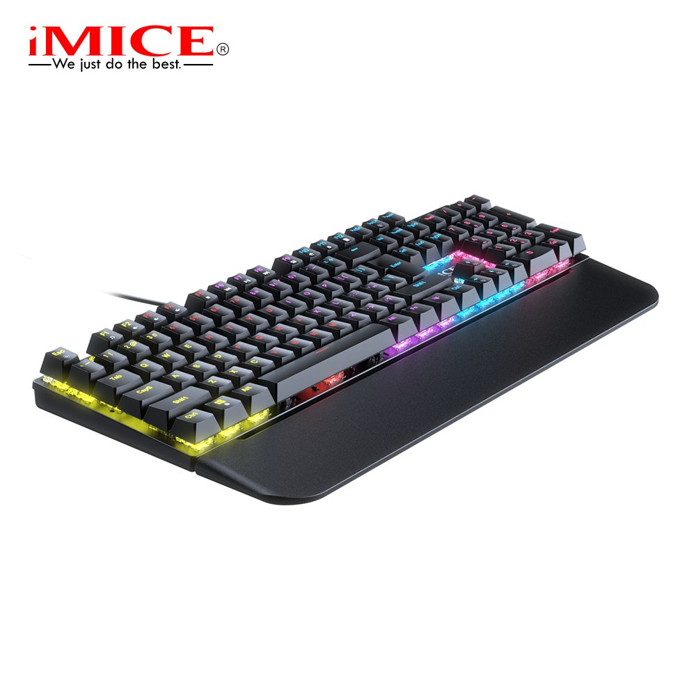 iMICE MK-X90 Mechanical Gaming Keyboards with 104 Keys, RGB backlit and hand rest