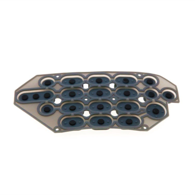 Factory customized high quality silicone rubber conductive control keypad Remote control button glow silicone keyboard