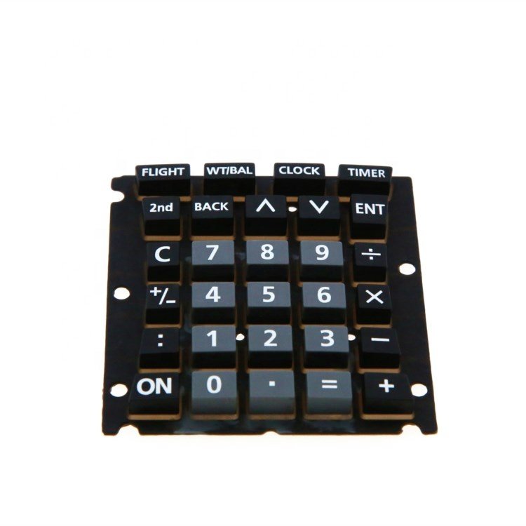 Factory customized high quality silicone rubber conductive control keypad Remote control button glow silicone keyboard