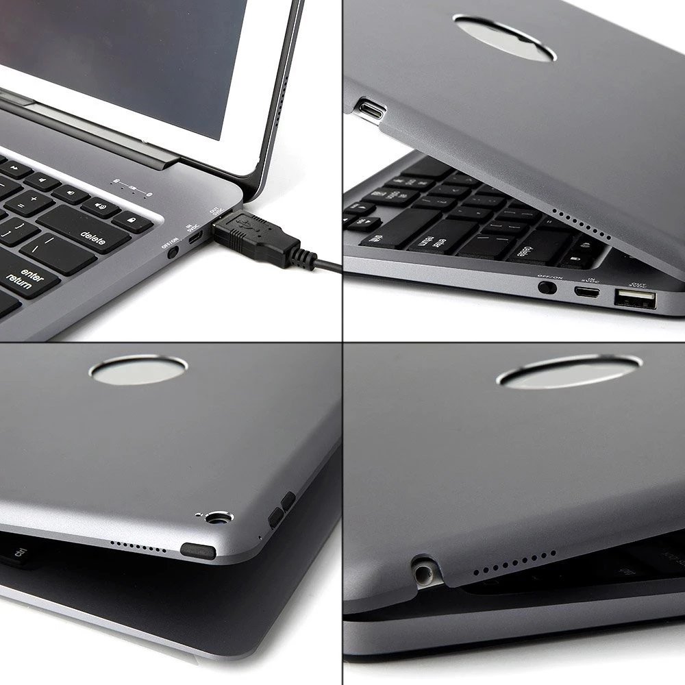 For 2015/2017 ipad pro 12.9 inch 1st & 2th Generation Aluminum Alloy BT Wireless Ipad Keyboard Case