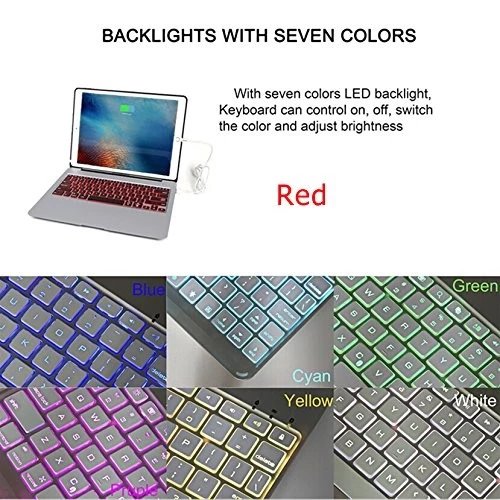 For 2015/2017 ipad pro 12.9 inch 1st & 2th Generation Aluminum Alloy BT Wireless Ipad Keyboard Case